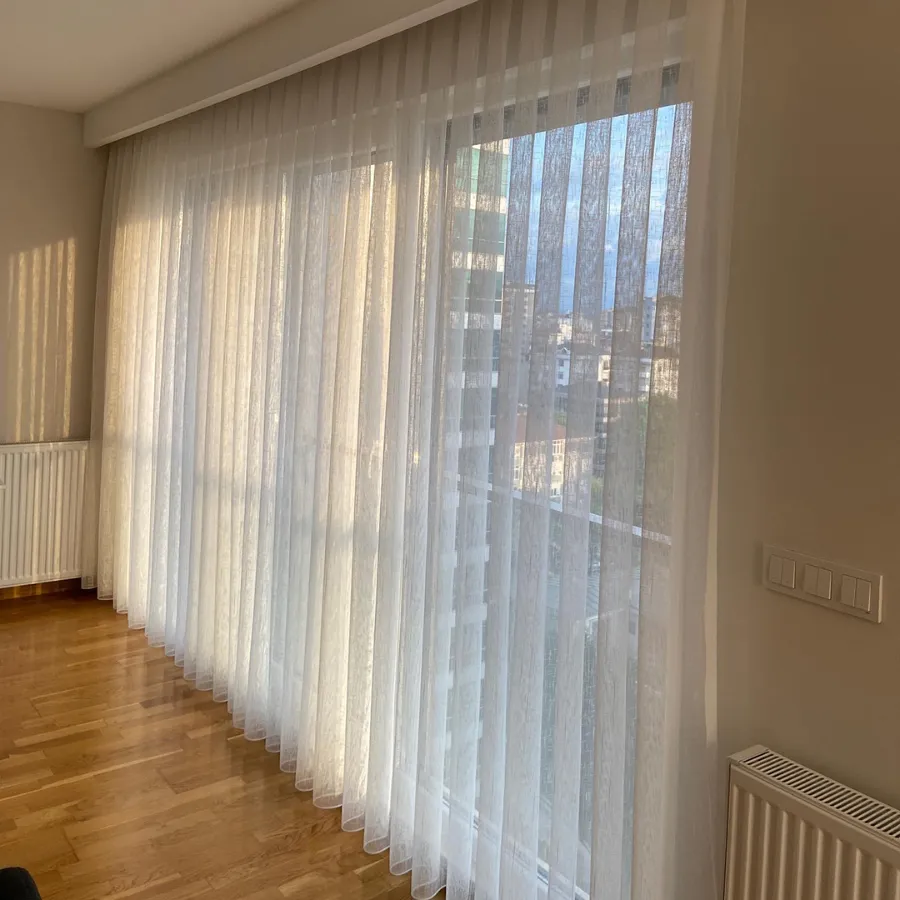 Hanedan Keten Tül Perde - Doğal Dokulu, Modern Tasarım